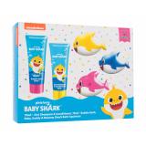 Pinkfong Baby Shark Gift Set Zestaw Pianka do kąpieli Baby Shark 75 ml + 2w1 Szampon i odżywka Baby Shark 75 ml + Zabawka do kąpieli 3 szt