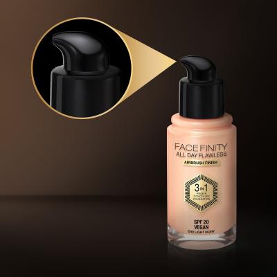 Max Factor Facefinity All Day Flawless SPF20 Podkład dla kobiet 30 ml Odcień N45 Warm Almond