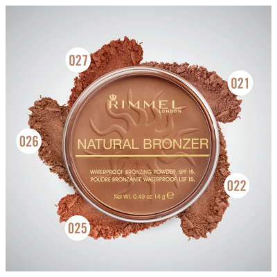 Rimmel London Natural Bronzer SPF15 Bronzer dla kobiet 14 g Odcień 022 Sun Bronze