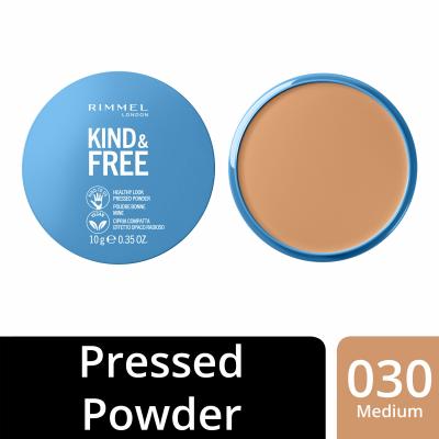 Rimmel London Kind &amp; Free Healthy Look Pressed Powder Puder dla kobiet 10 g Odcień 030 Medium
