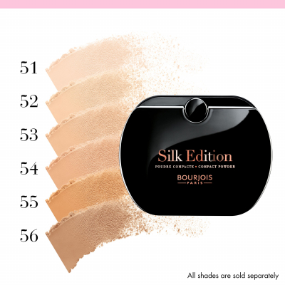 BOURJOIS Paris Silk Edition Compact Powder Puder dla kobiet 9 g Odcień 53 Golden Beige