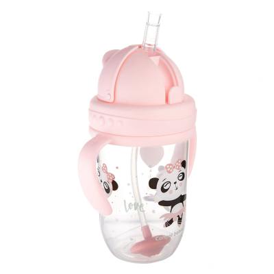 Canpol babies Exotic Animals Non-Spill Expert Cup With Weighted Straw Pink Kubek dla dzieci 270 ml