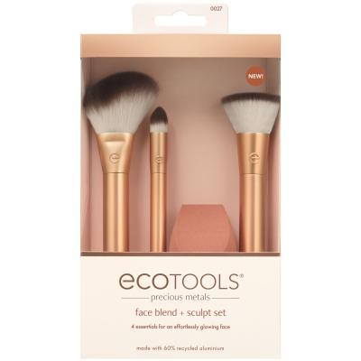 EcoTools Precious Metals Face Blend + Sculpt Set Pędzel do makijażu dla kobiet Zestaw