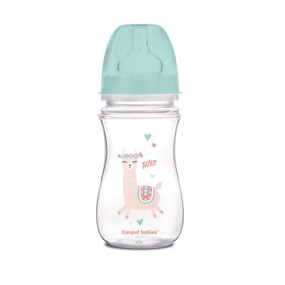 Canpol babies Exotic Animals Easy Start Anti-Colic Bottle Green 3m+ Butelki dla niemowląt dla dzieci 240 ml