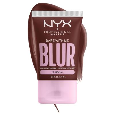 NYX Professional Makeup Bare With Me Blur Tint Foundation Podkład dla kobiet 30 ml Odcień 22 Mocha