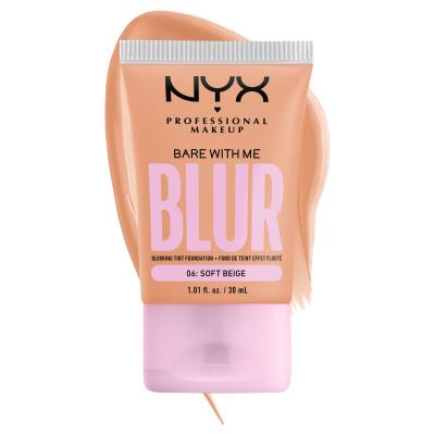 NYX Professional Makeup Bare With Me Blur Tint Foundation Podkład dla kobiet 30 ml Odcień 06 Soft Beige