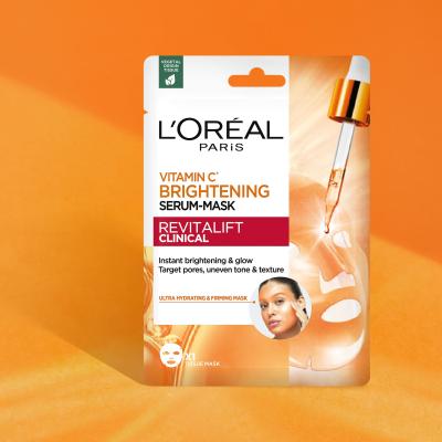 L&#039;Oréal Paris Revitalift Clinical Vitamin C Brightening Serum-Mask Maseczka do twarzy dla kobiet 26 g