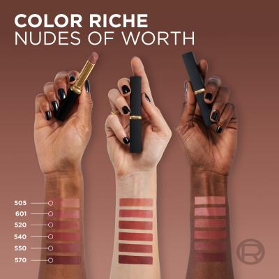 L&#039;Oréal Paris Color Riche Intense Volume Matte Nudes of Worth Pomadka dla kobiet 1,8 g Odcień 520 Le Nude Defiant