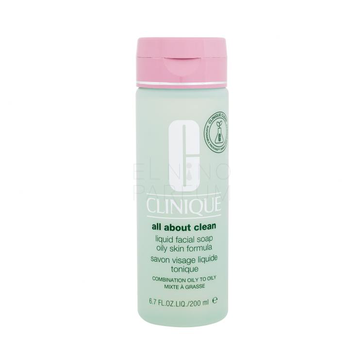 Clinique All About Clean Liquid Facial Soap Oily Skin Formula Mydło do twarzy dla kobiet 200 ml