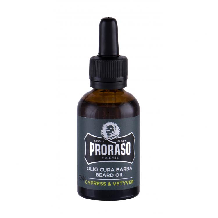 PRORASO Cypress &amp; Vetyver Beard Oil Olejek do zarostu dla mężczyzn 30 ml