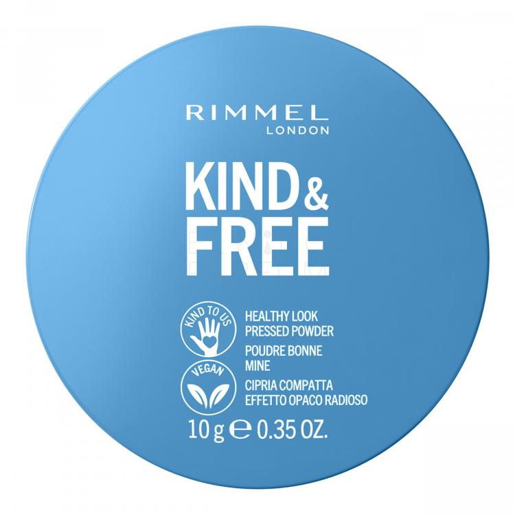 Rimmel London Kind &amp; Free Healthy Look Pressed Powder Puder dla kobiet 10 g Odcień 020 Light