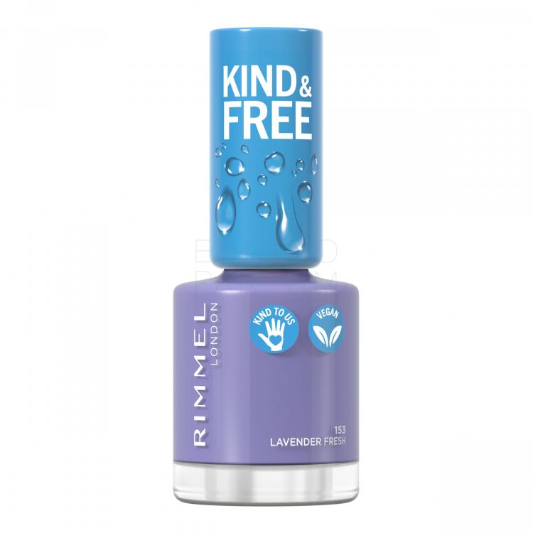 Rimmel London Kind &amp; Free Lakier do paznokci dla kobiet 8 ml Odcień 153 Lavender Light