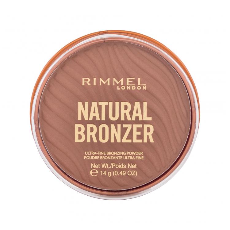 Rimmel London Natural Bronzer Ultra-Fine Bronzing Powder Bronzer dla kobiet 14 g Odcień 002 Sunbronze