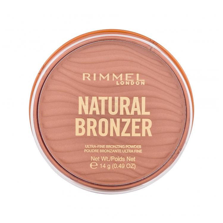 Rimmel London Natural Bronzer Ultra-Fine Bronzing Powder Bronzer dla kobiet 14 g Odcień 001 Sunlight