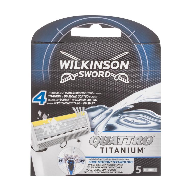 Wilkinson Sword Quattro Titanium Wkład do maszynki dla mężczyzn Zestaw