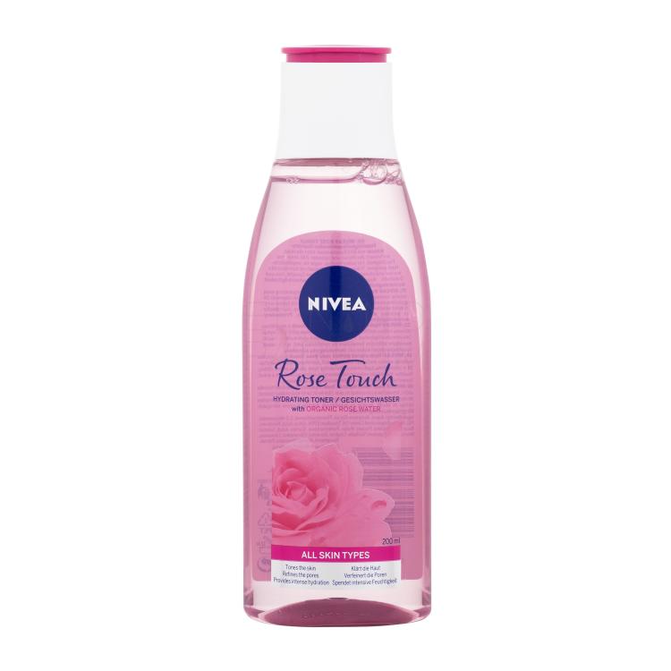 Nivea Rose Touch Hydrating Toner Wody i spreje do twarzy dla kobiet 200 ml