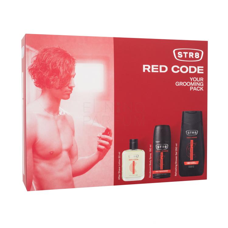 STR8 Red Code Zestaw Woda po goelniu 50 ml + Dezodorant 150 ml + Żel pod prysznic 250 ml