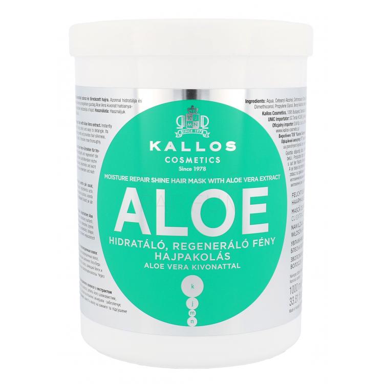 Kallos Cosmetics Aloe Vera Maska do włosów dla kobiet 1000 ml