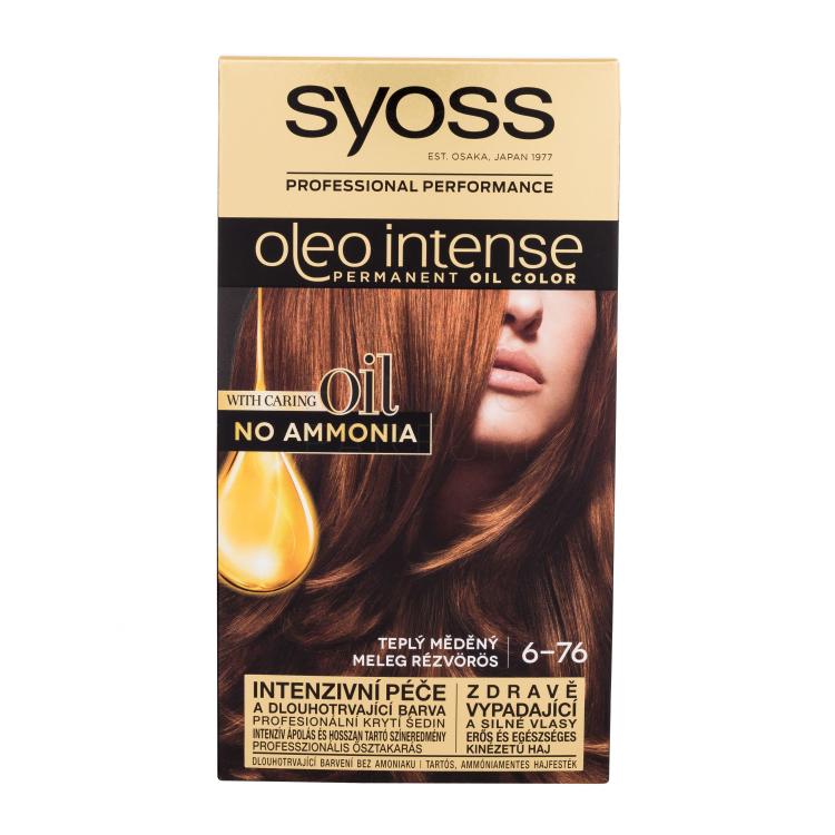 Syoss Oleo Intense Permanent Oil Color Farba do włosów dla kobiet 50 ml Odcień 6-76 Warm Copper