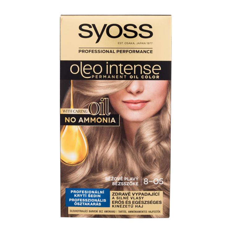 Syoss Oleo Intense Permanent Oil Color Farba do włosów dla kobiet 50 ml Odcień 8-05 Beige Blond