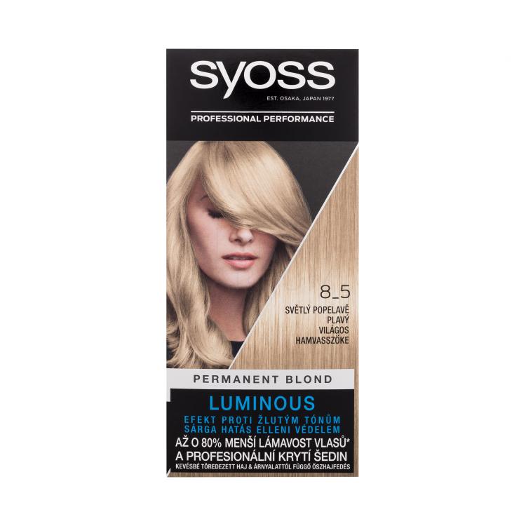 Syoss Permanent Coloration Permanent Blond Farba do włosów dla kobiet 50 ml Odcień 8-5 Light Ashy Blond