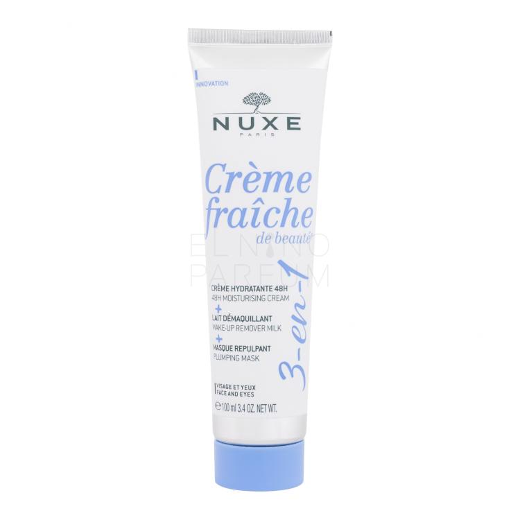 NUXE Creme Fraiche de Beauté 3-In-1 Cream &amp; Make-Up Remover &amp; Mask Krem do twarzy na dzień dla kobiet 100 ml tester