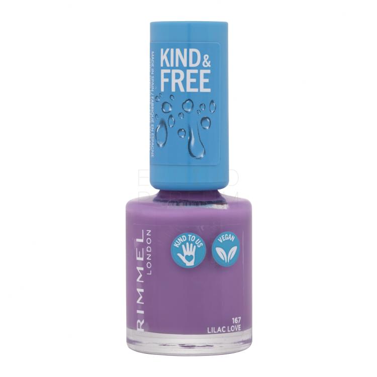 Rimmel London Kind &amp; Free Lakier do paznokci dla kobiet 8 ml Odcień 167 Lilac Love