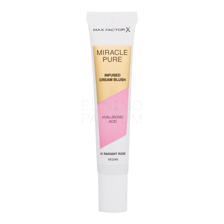 Max Factor Miracle Pure Infused Cream Blush Róż dla kobiet 15 ml Odcień 01 Radiant Rose