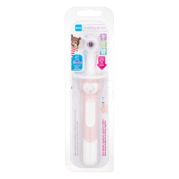 MAM Baby´s Brush Training Brush 5m+ Pink Szczoteczka do zębów dla dzieci 1 szt