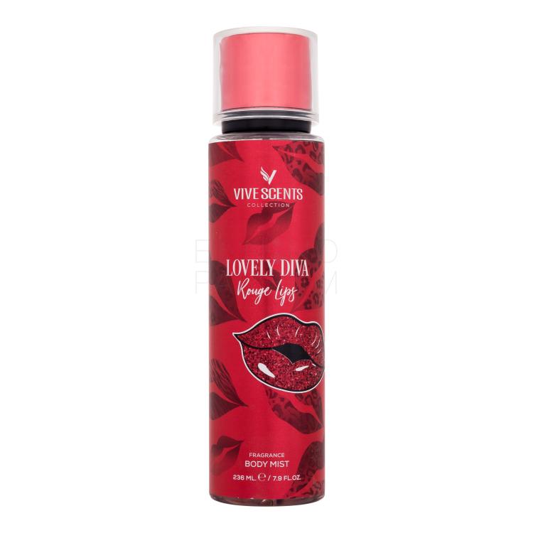 Vive Scents Lovely Diva Rouge Lips Spray do ciała dla kobiet 236 ml