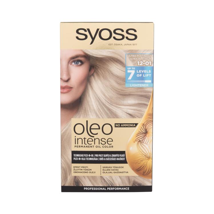 Syoss Oleo Intense Permanent Oil Color Farba do włosów dla kobiet 50 ml Odcień 12-01 Ultra Platinum