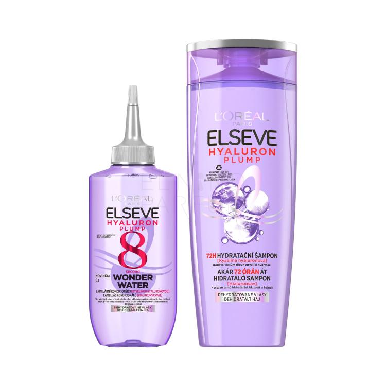 Zestaw Szampon do włosów L&#039;Oréal Paris Elseve Hyaluron Plump Moisture Shampoo + Odżywka L&#039;Oréal Paris Elseve Hyaluron Plump 8 Second Wonder Water