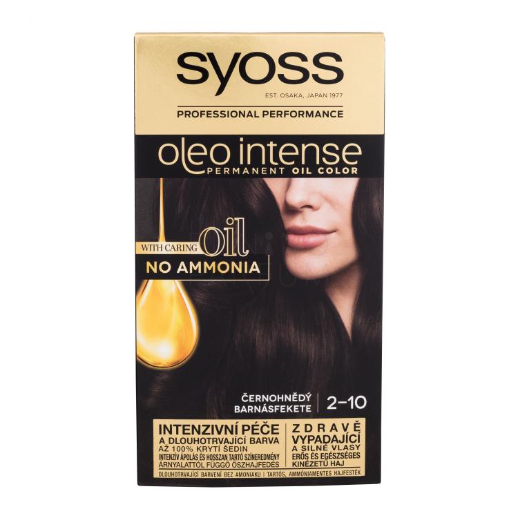 Syoss Oleo Intense Permanent Oil Color Farba do włosów dla kobiet 50 ml Odcień 2-10 Black Brown Uszkodzone pudełko