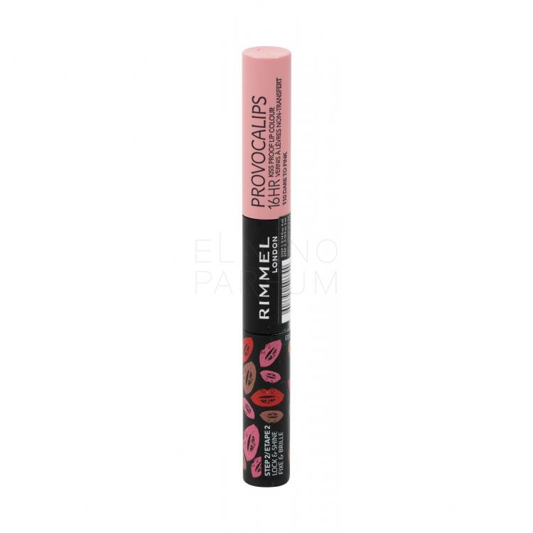 Rimmel London Provocalips 16hr Kiss Proof Lip Colour Pomadka dla kobiet 7 ml Odcień 110 Dare To Pink