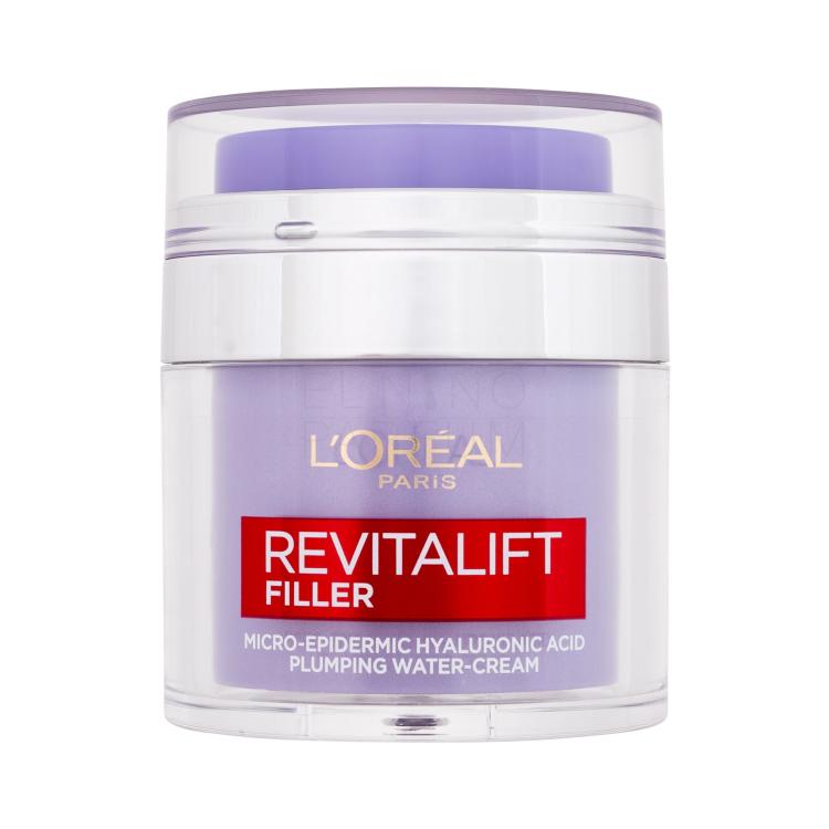L&#039;Oréal Paris Revitalift Filler HA Plumping Water-Cream Krem do twarzy na dzień dla kobiet 50 ml Uszkodzone pudełko