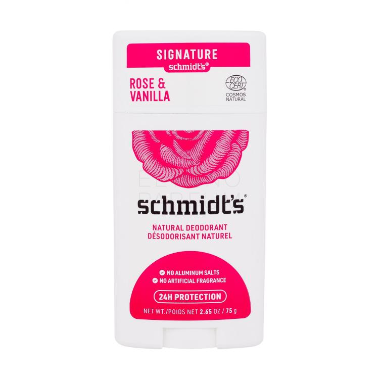schmidt&#039;s Rose &amp; Vanilla Natural Deodorant Dezodorant dla kobiet 75 g