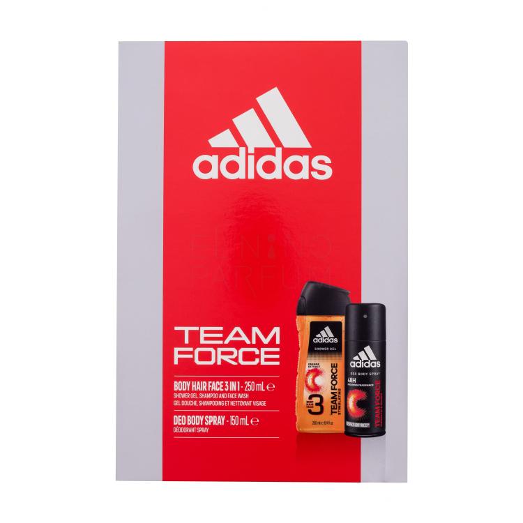 Adidas Team Force 3in1 Zestaw 150ml deodorant + 250ml Żel pod prysznic