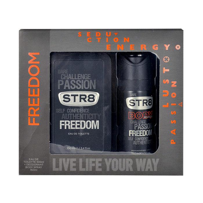 STR8 Freedom Zestaw Edt 100ml + 150ml deodorant Uszkodzone pudełko