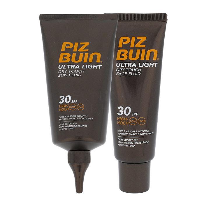 PIZ BUIN Ultra Light Dry Touch Sun Fluid SPF30 Zestaw 150ml Ultra Light Dry Touch Sun Fluid SPF30 + 50ml Ultra Light Dry Touch Face Fluid SPF30