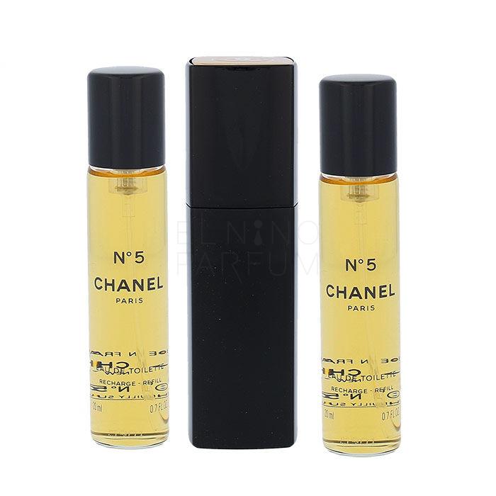 Chanel N°5 3x 20 ml Woda toaletowa dla kobiet Twist and Spray 20 ml tester