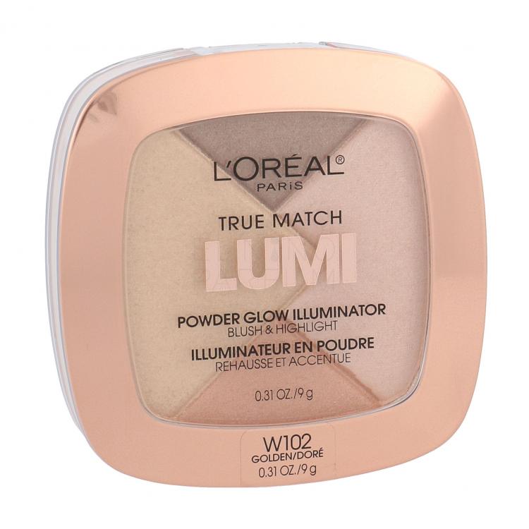 L&#039;Oréal Paris True Match Lumi Rozświetlacz dla kobiet 9 g Odcień W102 Golden