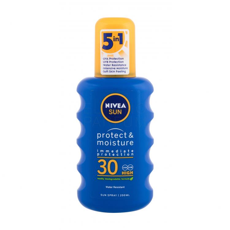 Nivea Sun Protect &amp; Moisture SPF30 Preparat do opalania ciała 200 ml