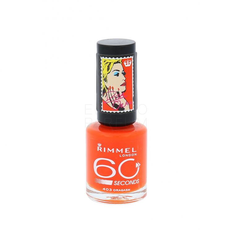 Rimmel London 60 Seconds By Rita Ora Lakier do paznokci dla kobiet 8 ml Odcień 403 Oragasm