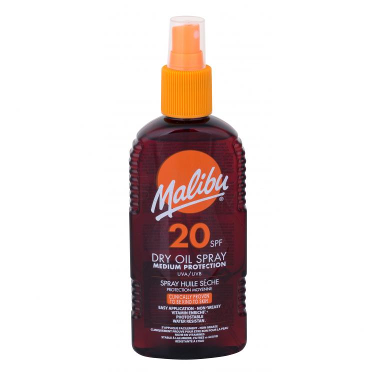 Malibu Dry Oil Spray SPF20 Preparat do opalania ciała 200 ml
