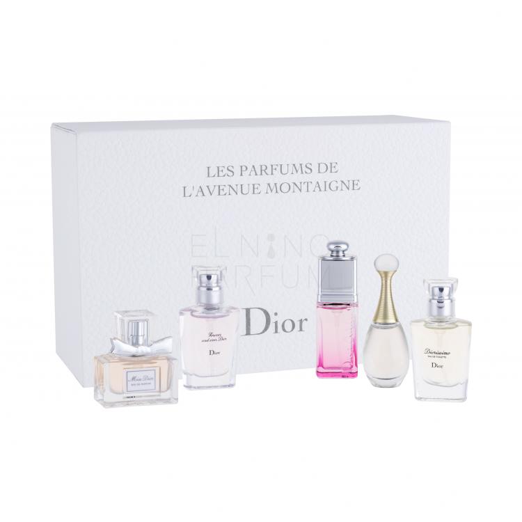 Christian Dior Mini Set 2 Zestaw Edp 5ml Miss Dior 2011 + Edt 7,5ml Addict Eau Fraiche 2012 + Edp 5ml Jadore + Edt 7,5ml Diorissimo + Edt 7,5ml Forever and Ever