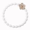 By Eloise London Bling Charms Daisy Flower Gumka do włosów dla kobiet 1 szt Odcień White
