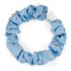 By Eloise London Silk Scrunchie Silver Heart Gumka do włosów dla kobiet 1 szt Odcień Sky Blue