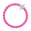 By Eloise London Silver Bling Diamanté Bolt Gumka do włosów dla kobiet 1 szt Odcień Neon Pink
