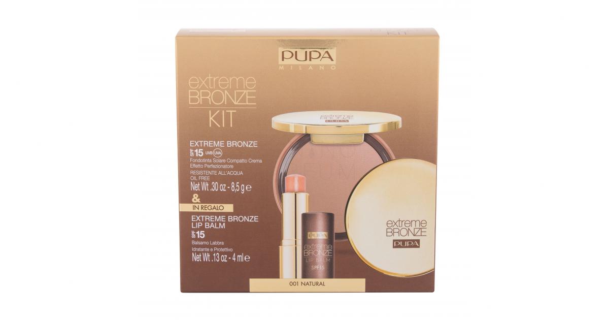 Pupa Extreme Bronze Waterproof SPF15 Zestaw Podkład w kompakcie Extreme