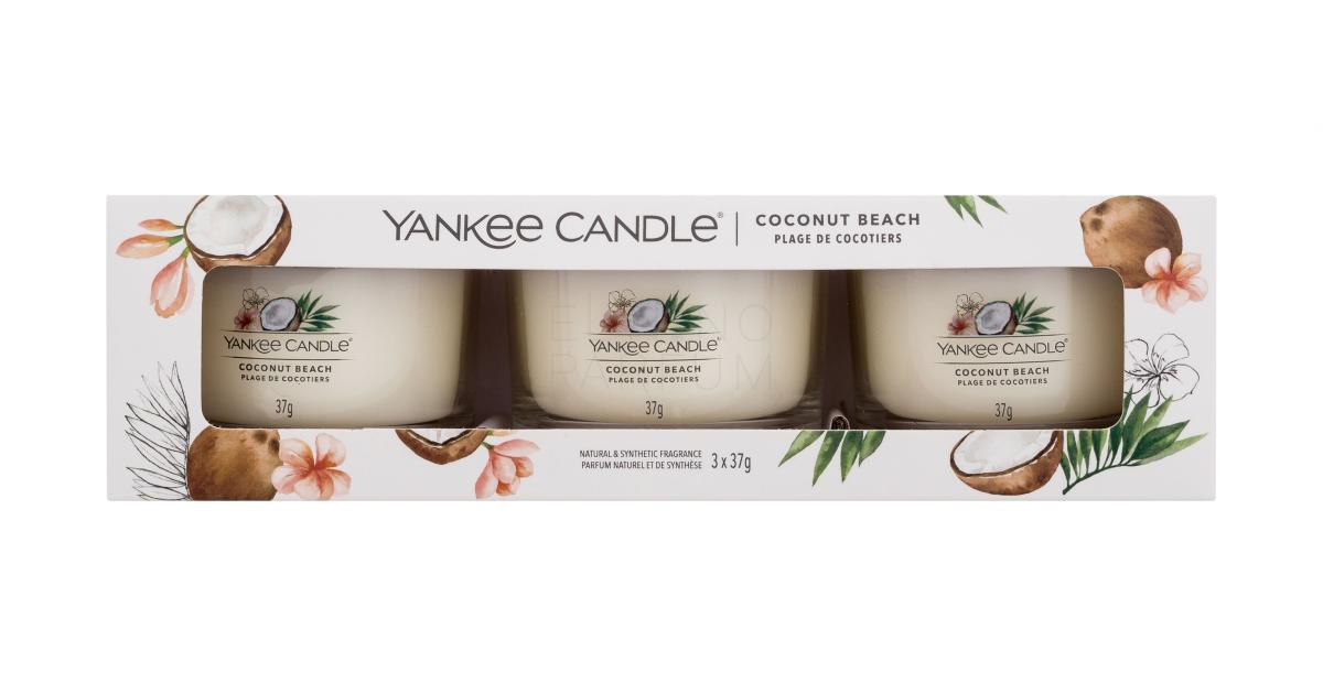 Yankee Candle Coconut Beach Zestaw Świeczka zapachowa 3 x 37 g ELNINO